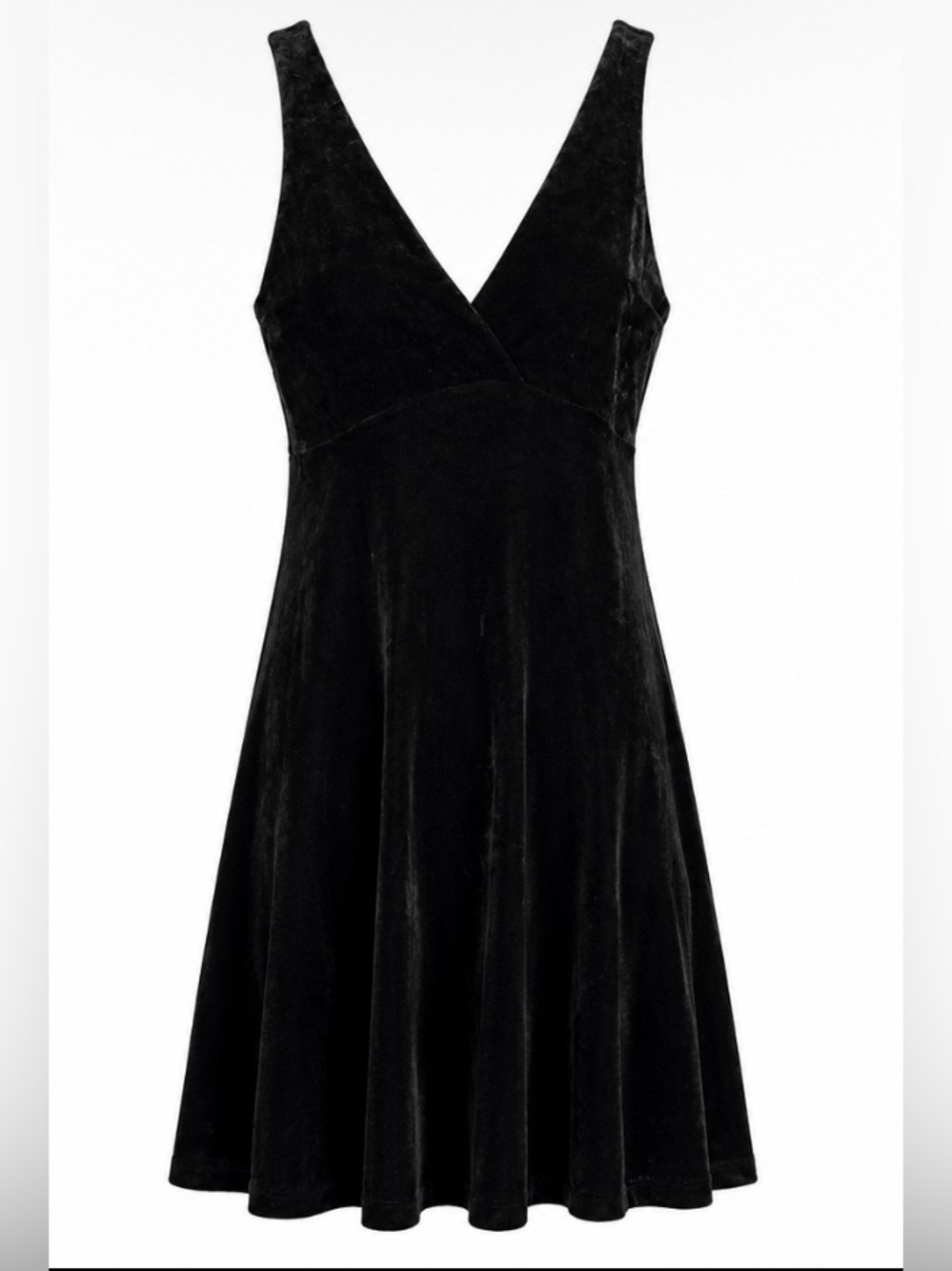 Vintage Betsey Johnson Black Velvet Mini Dress Y2K Grunge Goth Party Babydoll XS